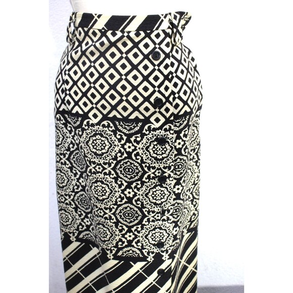Prestige of Boston Maxi Skirt Geometric Pattern Size S Boho Union Made USA VTG - Picture 4 of 11